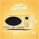 thumbnail image 5 of Microondas Nostalgia Retro 0.9 pies cúbicos 800 W con 12 ajustes, amarillo, 5 of 6