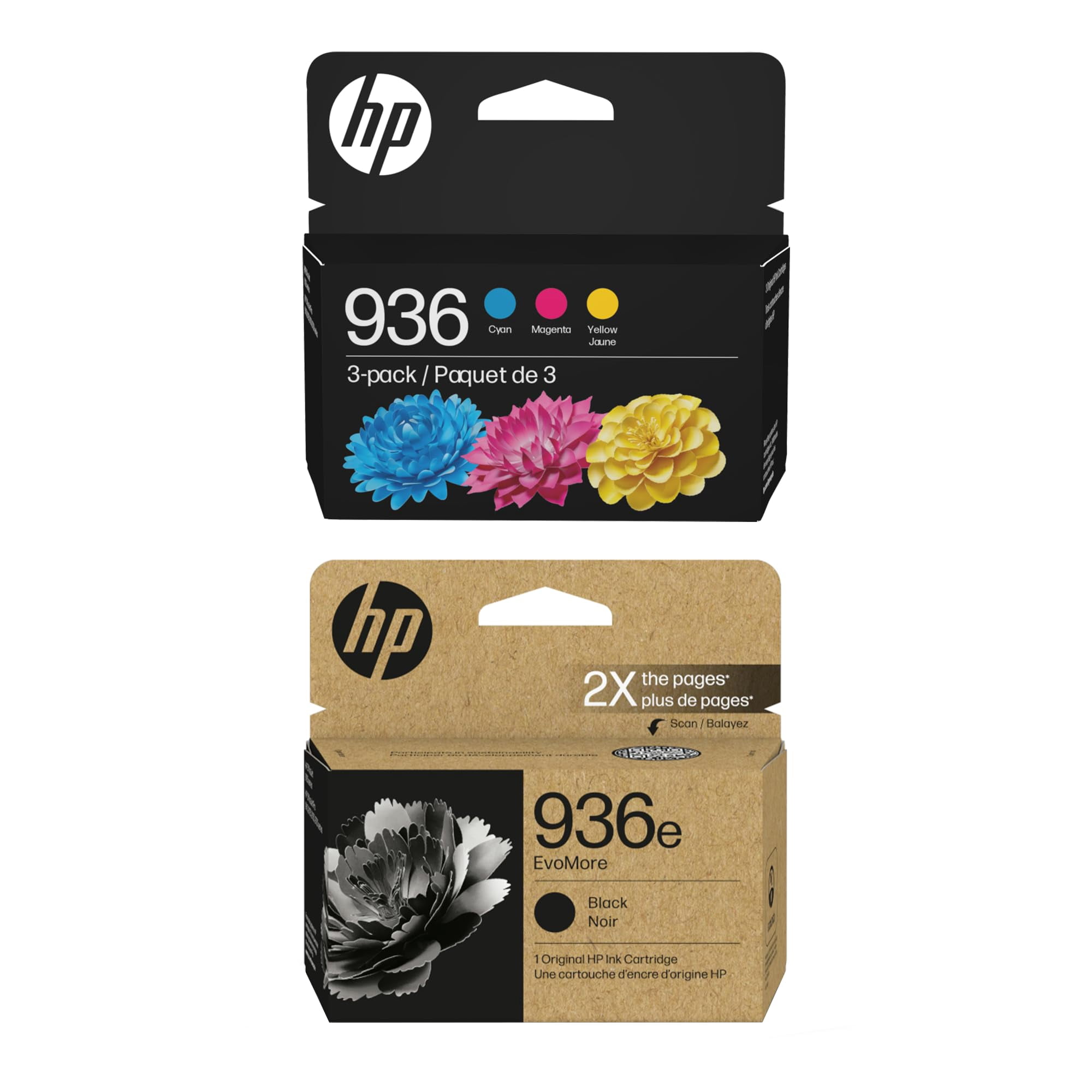 Cartuchos De Tinta Hp Original 936e Black Evomore 936 Tri-color