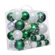 thumbnail image 3 of 46 Uds Adornos De Bolas De Navidad Adornos Artesanales Para Bodas Graduación Festiva Blanco Verde, 3 of 5