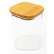 thumbnail image 2 of Frasco Hermetico Cuadrado 1100mL Vidrio 12cm Con Tapa Bambú, 2 of 3