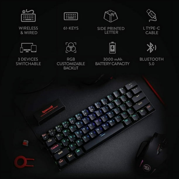 Teclado Gamer Mecanico Draconic Rgb Ng Lider