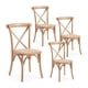 thumbnail image 1 of Pack 4 Sillas Comedor Madera Ratán Apilables Crossback Natural, 1 of 8