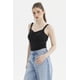 thumbnail image 2 of Polera Mujer Escote Corazón Y Recogido Negro, 2 of 4