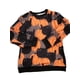 thumbnail image 5 of Pumpkin & Cat Print Crew Neck T-Shirt, Casual Long Sleeve T-Shirt For Spring & Fall, Women's Clothing, 5 of 5