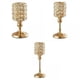 thumbnail image 2 of Set de Candelabro de Hierro Dorado y Cristal para Centro de Mesa ( 25 x 13 cm,30 x 13 cm, 35 x 13 cm), 2 of 3