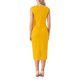 thumbnail image 3 of INSPIRE CHIC Vestido formal midi sin mangas con cuello de barco para mujer, atuendo de maestra para el regreso a clases, amarillo XL, 3 of 5