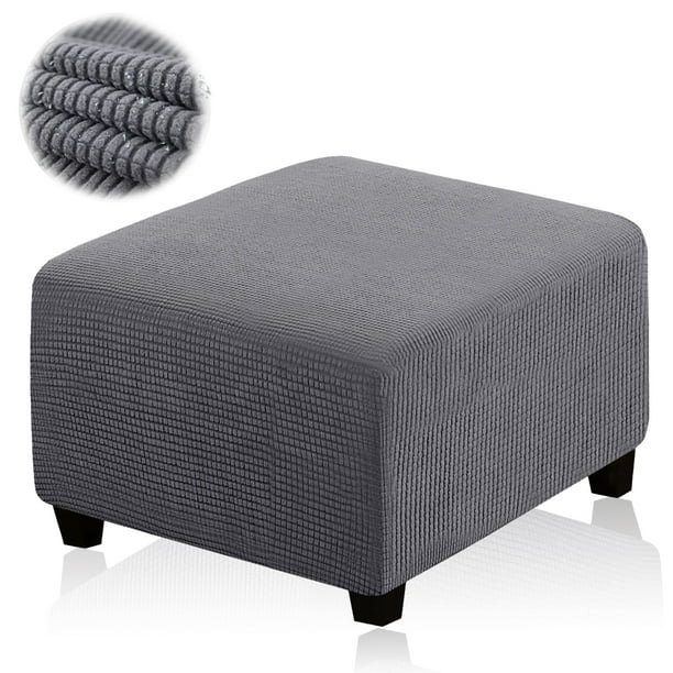 Funda otomana cuadrada grande, elástica, para reposapiés y taburete, protectores de muebles