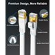 thumbnail image 4 of Cable Ethernet HUGIN CAT 8 de 15 m/50 pies de alta velocidad, 40 Gbps, 2000 MHz, 4 of 7