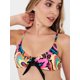 thumbnail image 1 of Top de Bikini Daikiri Mujer Deportivo con Lazo Flores Negro Flúor Protección UV50+, 1 of 3