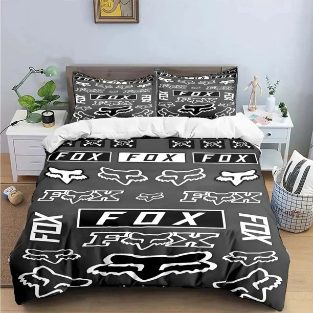 F-Fox Head Pattern Bedding Sets Exquisite Bed Supplies Set Duvet Cover Comforter Set Bedding Set Luxury Birthday Gift