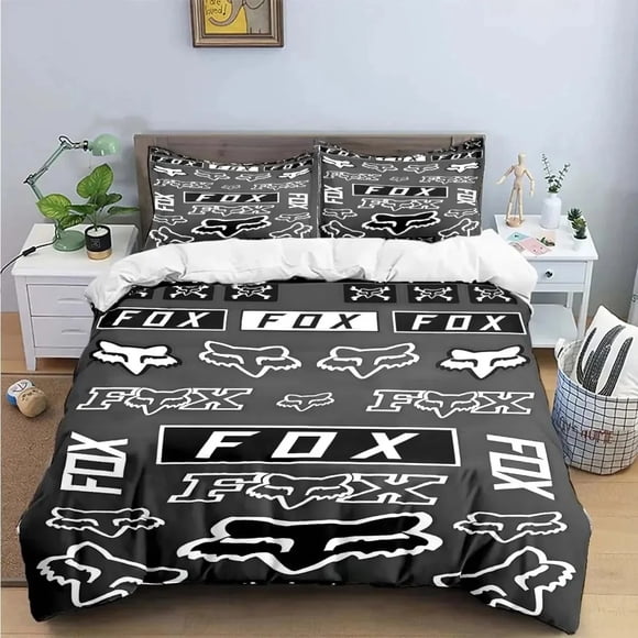 F-Fox Head Pattern Bedding Sets Exquisite Bed Supplies Set Duvet Cover Comforter Set Bedding Set Luxury Birthday Gift