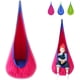 thumbnail image 1 of Hamaca infantil 100 % algodón con cojín de aire duradero, asiento colgante, tienda de campaña, nido resistente para leer libros en interiores y exteriores (azul), 1 of 7