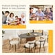 thumbnail image 5 of Juego de 4 sillas de comedor DUMOS, estilo moderno de mediados de siglo, beige, 5 of 8
