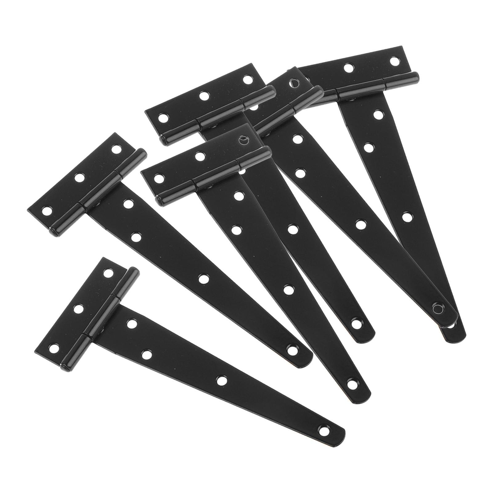 Magideal - Bisagra En T Resistente De 6 Piezas, Bisagra En T, Bisagra Con Correa En T, Bisagra De Cobertizo, Bisagra De Puerta, Bisagra De Granero, Bisagra De Ce 6 Pulgadas