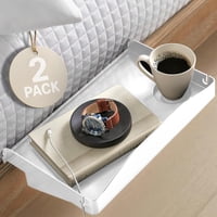 Organizador De Cabecera Modern Innovations Para Cama De 2 Unidades, Blanco
