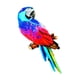 thumbnail image 5 of Estatua de estatuilla de loro Artificial, accesorios de fotografía DIY, modelo de pájaro, plumas, loro, guacamayo, fiesta, césped, jardín de jardinerí estilo E, 5 of 5