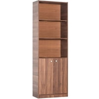 Mobikit - Estante 5 Niveles Con Puertas Nogal