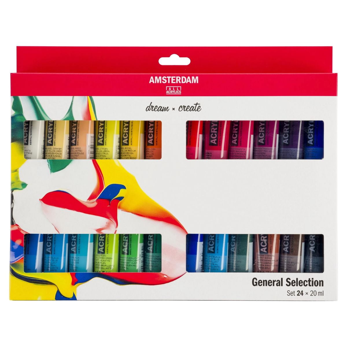 Acrílico Amsterdam Pack 24 Colores 20ml Selección General