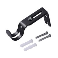 Magideal - Soporte Para Barra De Cortina Para Barra De Cortinas De 1 Pulgada, Soporte Universal Ajustable Para Barra De Cortina Resistente, Fácil De Instalar Par Negro