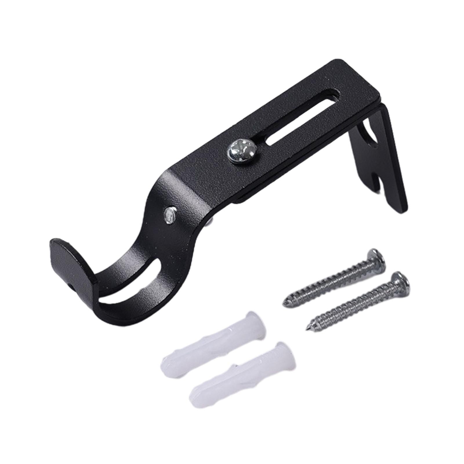 Magideal - Soporte Para Barra De Cortina Para Barra De Cortinas De 1 Pulgada, Soporte Universal Ajustable Para Barra De Cortina Resistente, Fácil De Instalar Par Negro