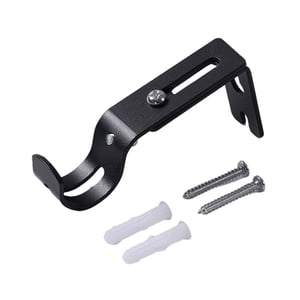 Magideal - Soporte Para Barra De Cortina Para Barra De Cortinas De 1 Pulgada, Soporte Universal Ajustable Para Barra De Cortina Resistente, Fácil De Instalar Par Negro