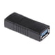 thumbnail image 1 of escriba un conector de cambiador de acoplador del adaptador usb 3.0 hembra a hembra negro, 1 of 5