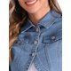thumbnail image 5 of INSPIRE CHIC Chaqueta Casual de Mezclilla para Mujeres de Regreso a Clases con Cuello, Botones, Manga Larga y Corte Corto en Azul Claro, 5 of 6