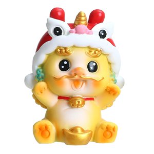 Magideal - Estatuilla De Dragón De Año Nuevo Chino, Estatua De Dragón Chino De Resina, Decoración Del Festival De Primavera Para Tablero De Coche, Estante De Gab Estilo A