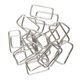 thumbnail image 3 of Conector De Hebilla Cuadrada De Metal De 20 Piezas Para Bolsa De Bricolaje Craft 32x16x2.8mm Plata, 3 of 3