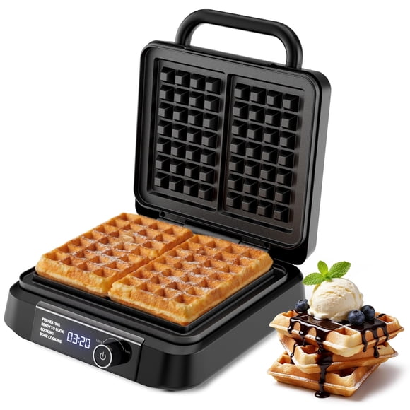 Waffle Maker 1400 W De 2 Piezas 2 5 Cm De Grosor Acero Inoxidable