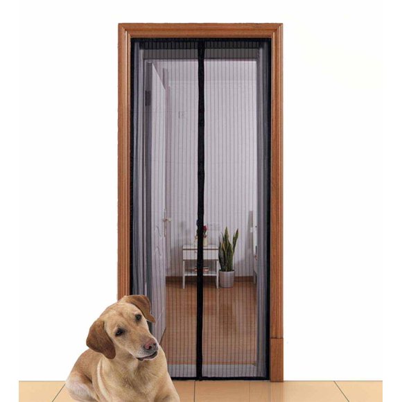 Mosquitera magnética para puerta Aloudy 91 x 251 cm, malla negra