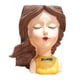 thumbnail image 4 of Linda Cabeza Suculenta Planta Contenedor Busto Maceta Maceta Plantador De Cactus D, 4 of 5
