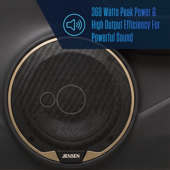 Parlantes Jensen WJS65R de 6,5 pulgadas, 3 vías, 120 W RMS, par