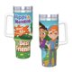 thumbnail image 4 of Blippi Vaso aislado de acero inoxidable con asa, diseño temático, regalo para familia, amigos y fans; incluye pajita y encaja en el portavasos estándar, 40 oz, 4 of 6