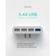 thumbnail image 3 of Cargador de pared USB iHome Slim de 4 puertos, adaptador multipuerto plano, 3 of 7