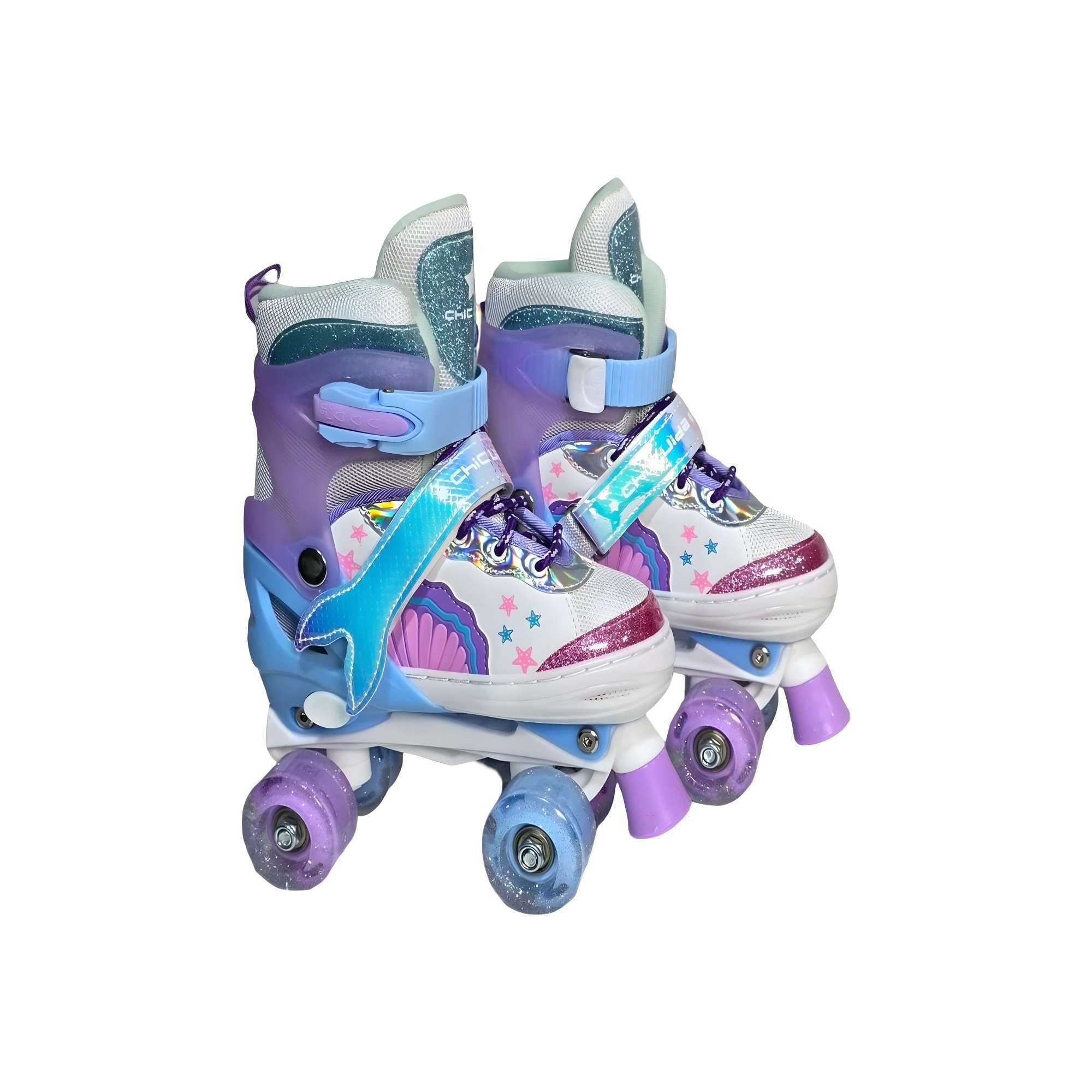 Patines 4 Ruedas Con Luces Y Kit Talla M 35-38 Muilticolor2