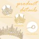 thumbnail image 3 of Semato Gold Crown for Women Baroque Vintage Gold Tiaras, 3 of 3