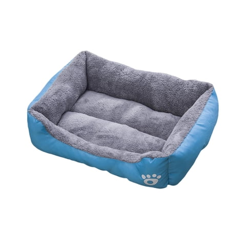 Ioensy - Cama Para Perros Pequeños Para Gatos De 17,7X11,8 Pulgadas, Rectangular, Ligera, Multiusos, Cálida, Suave, Azul