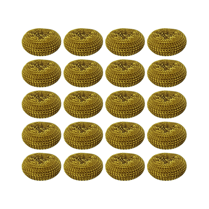 Genérico - Pack 20 Virutillas Espiral Doradas | Ideal Para Ollas, Vidrios Y Utensilios