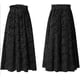 thumbnail image 1 of Falda plisada de lunares y cintura alta para mujer, falda midi larga con vuelo, 1 of 5