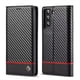 thumbnail image 1 of Premium Leather Wallet Case with Carbon Fiber Pattern for Samsung Galaxy S23 Ultra S22 S21 FE Ultra S20 FE S10 Plus A54 A53 A52 A52s A51, 1 of 3