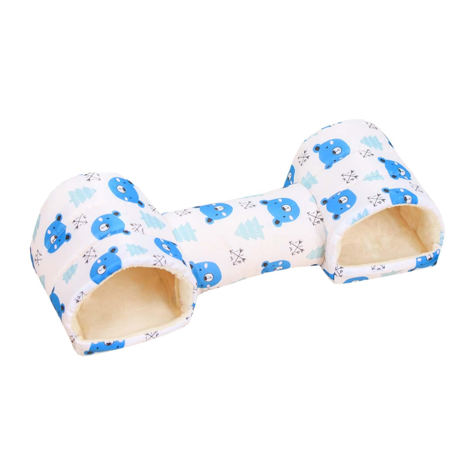 Cama Túnel Para Hámster, Hábitat, Juguete De Juego, Nido, Escondite Para Ratas, Ratones, Petauro Del Azúcar, Azul