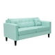 thumbnail image 2 of Sofa New Retro 3c + 2 Pouf Felpa 00 Verde Agua, 2 of 6
