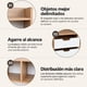 thumbnail image 3 of Aparador Buffet Bar Cocina 80x30x100 cm Madera Blanco 2 Cajones 2 Puertas Repisas MDF 12 mm, 3 of 6