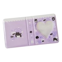 Magideal - Mini Álbum De Fotos, Carpeta De Tarjetas De Ídolo, Fundas Para Tarjetas Fotográficas, 36 Bolsillos, Soporte Para Tarjetas Fotográficas, Libro Con Sopo Gato Negro