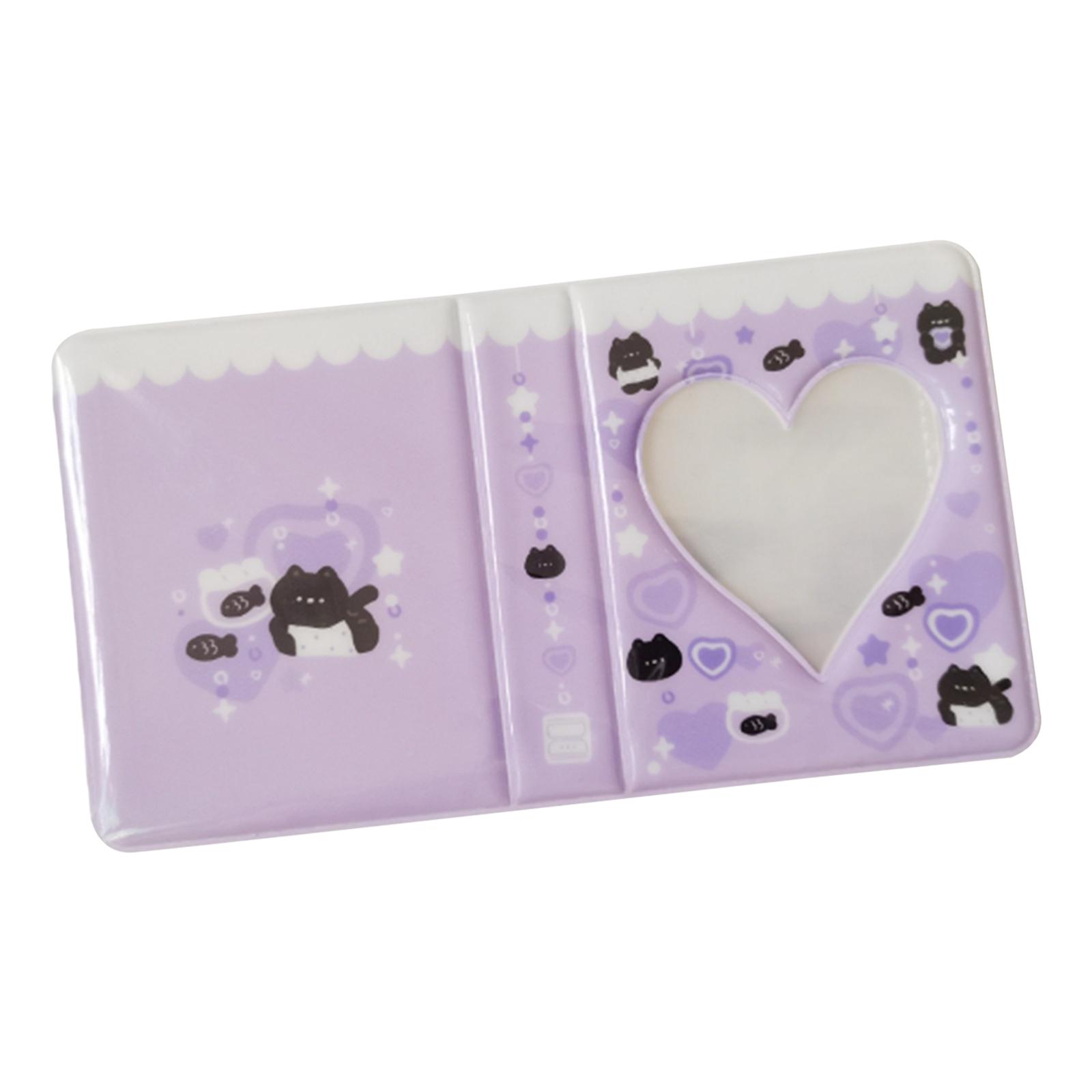 Magideal - Mini Álbum De Fotos, Carpeta De Tarjetas De Ídolo, Fundas Para Tarjetas Fotográficas, 36 Bolsillos, Soporte Para Tarjetas Fotográficas, Libro Con Sopo Gato Negro