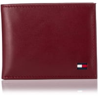 Cartera De Piel Tommy Hilfiger Para Hombre Plegable Roja