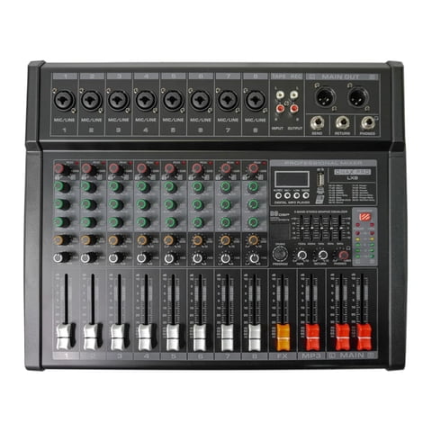 Mixer Potenciado 8 Canales Onax Pro Lx8