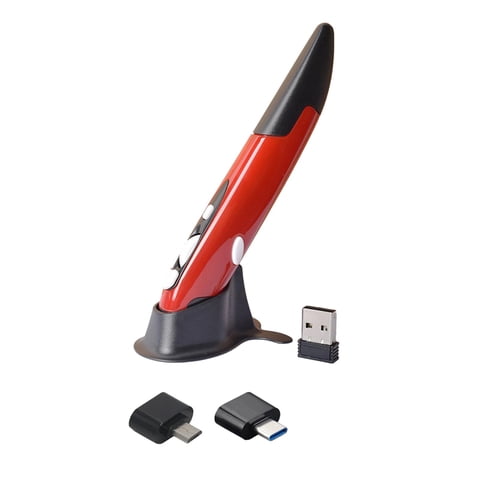 Bothyi - 2.4G Wireless Mouse Pen Escritura A Mano Para Notebook Phone Laptop Red
