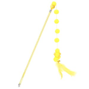 Ioensy - Juguete Interactivo Cat Teaser Para Ejercitar El Coeficiente Intelectual Y Mejorar La Varita Divertida Amarilla